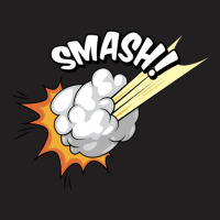 Smash ! Word Smash With Smoke And Orange Star.png T-shirt | Artistshot