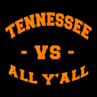 Tennessee Vs All Yall Varsity Style Orange Text Cropped Hoodie | Artistshot