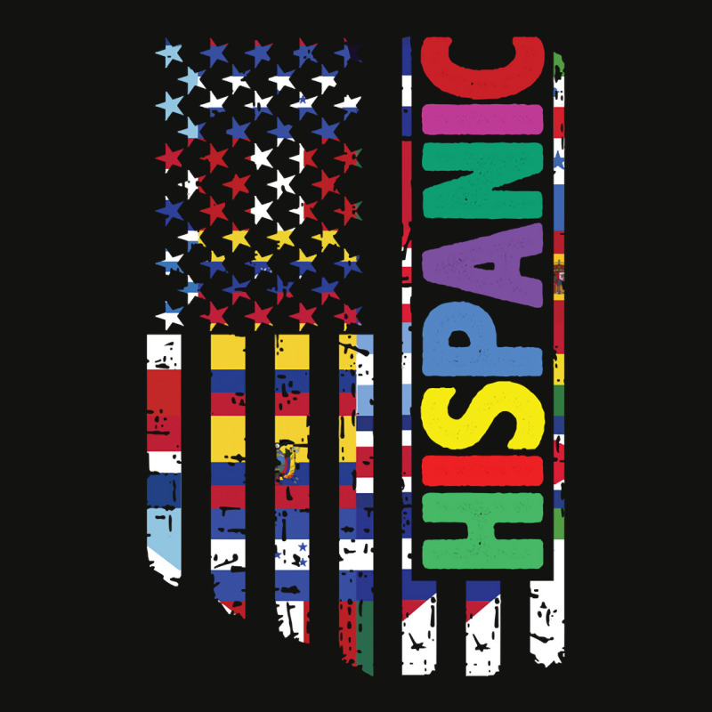 Usa And Latin American Countries Flag Hispanic Heritage Pullover Hoodi Scorecard Crop Tee by cm-arts | Artistshot