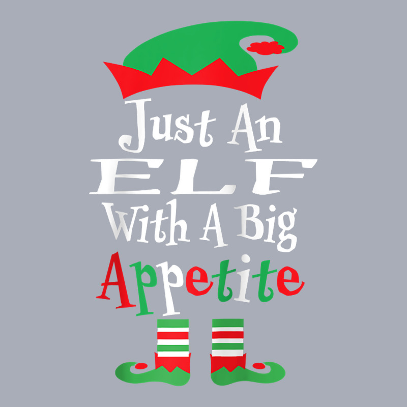 Funny Christmas Just An Elf With A Big Appetite Shirt Gift Raglan Base Tank Dress by cm-arts | Artistshot