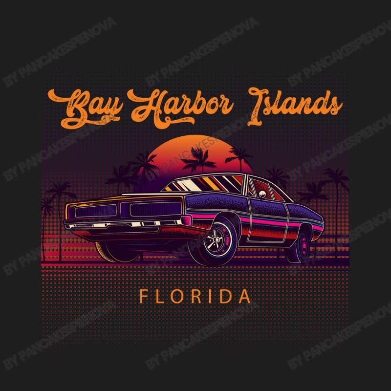 Bay Harbor Islands Florida Retro Vintage 80s 90s Muscle Cars Retrowave Classic T-shirt by pancakespienova | Artistshot