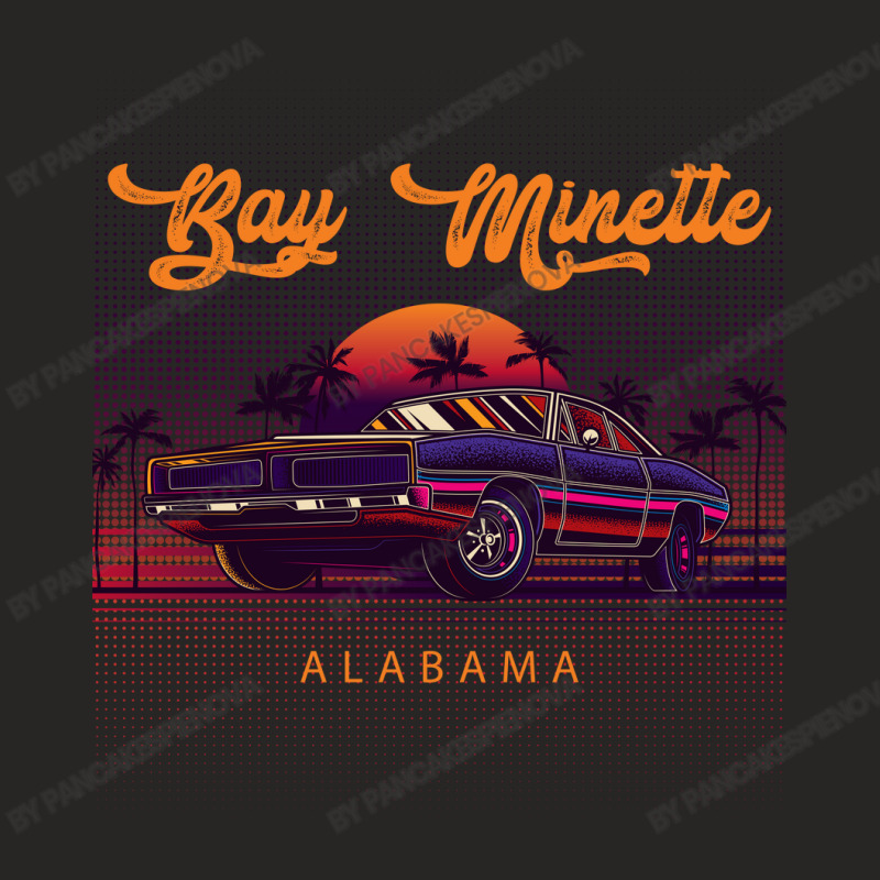 Bay Minette Alabama Retro Vintage 80s 90s Muscle Cars Retrowave Aesthe Ladies Fitted T-Shirt by pancakespienova | Artistshot