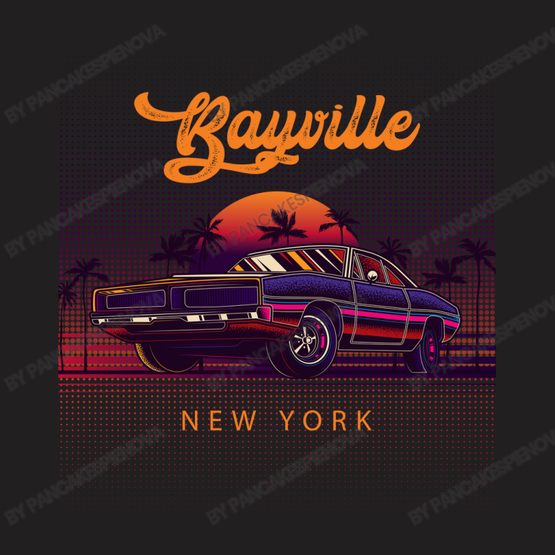 Bayville New York Retro Vintage 80s 90s Muscle Cars Retrowave Aestheti T-shirt | Artistshot