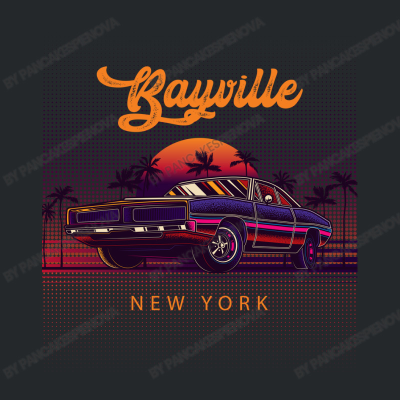 Bayville New York Retro Vintage 80s 90s Muscle Cars Retrowave Aestheti Crewneck Sweatshirt | Artistshot