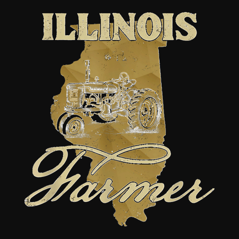 Illinois Farmer Tractor Lover State Map Farming Local Farmer Crop Top by Aaronnderouin | Artistshot