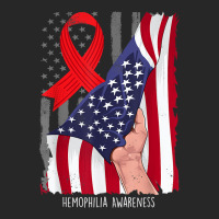 Hemophilia Awareness Vintage American Flag Red Ribbon T Shirt Men's T-shirt Pajama Set | Artistshot