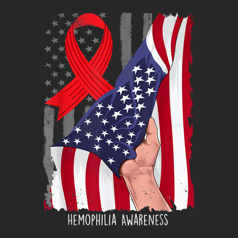 Hemophilia Awareness Vintage American Flag Red Ribbon T Shirt Men's T-shirt Pajama Set by cm-arts | Artistshot