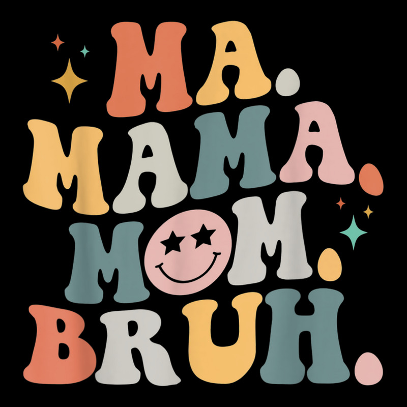 Groovy Ma Mama Mom Bruh Retro Wavy Mama Funny Quote For Mom Adjustable Cap | Artistshot