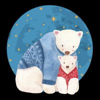 Full Moon Polar Bears   Cute Polar Bear Christmas Pajama Pullover Hood Legging | Artistshot