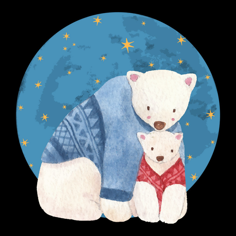 Full Moon Polar Bears   Cute Polar Bear Christmas Pajama Pullover Hood Legging by cm-arts | Artistshot