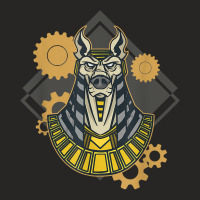 Vintage Steampunk Dog Egypt God Pharao Anubis T Shirt Ladies Fitted T-shirt | Artistshot