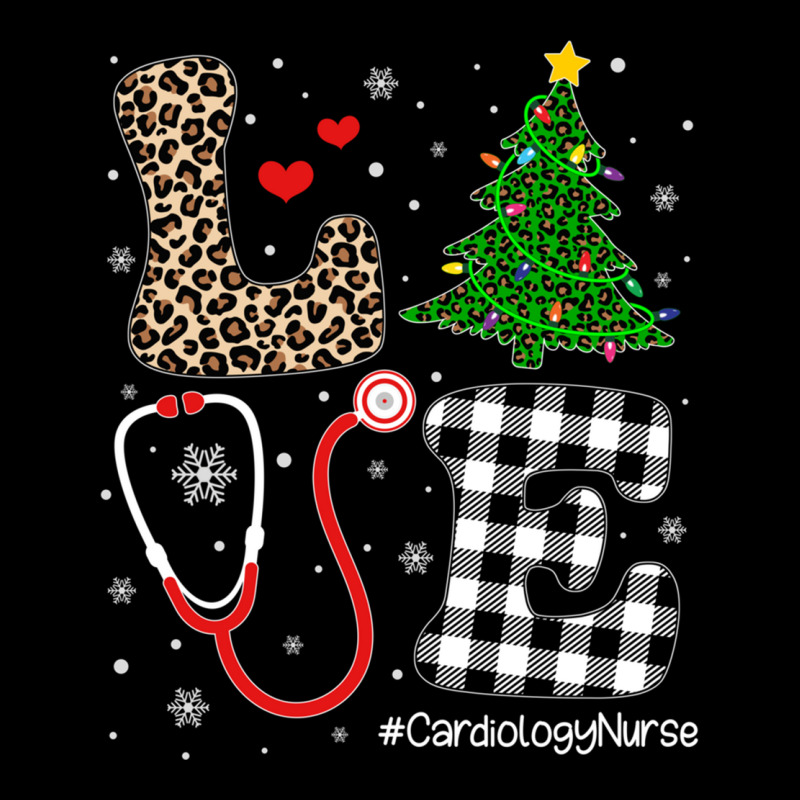 Christmas Tree Buffalo Plaid Love Cardiology Nurse Life Long Sleeve T Cropped Hoodie by cm-arts | Artistshot