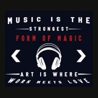 Headphone Music Is The Strongest Form Of Magic Art Is Where Work Meets Scorecard Crop Tee | Artistshot