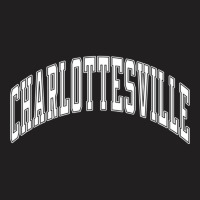 Charlottesville Virginia Va Varsity Style White Text Long Sleeve T Shi T-shirt | Artistshot