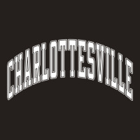 Charlottesville Virginia Va Varsity Style White Text Long Sleeve T Shi Tank Top | Artistshot