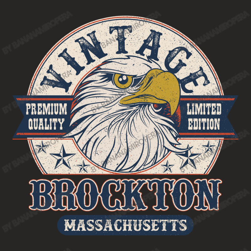 Retro Bald Eagle Brockton Massachusetts Vintage Limited Edition Ladies Fitted T-Shirt by Bananamiropera | Artistshot