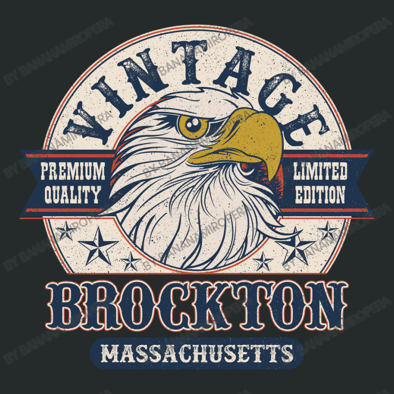 Retro Bald Eagle Brockton Massachusetts Vintage Limited Edition Women's Triblend Scoop T-shirt by Bananamiropera | Artistshot