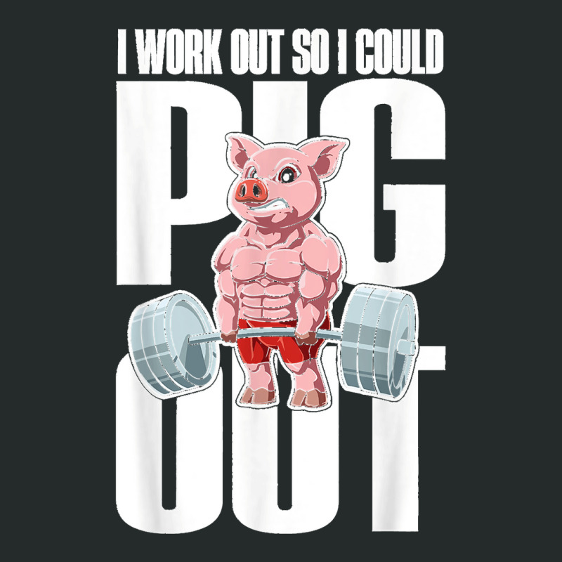 I Work Out So I Could Pig Out For A Animal Lover Pig Lover Women's Triblend Scoop T-shirt by kevinnichols | Artistshot