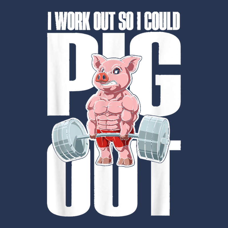 I Work Out So I Could Pig Out For A Animal Lover Pig Lover Ladies Denim Jacket by kevinnichols | Artistshot