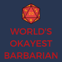 Worlds Okayest Barbarian With D20 Dice Ladies Denim Jacket | Artistshot