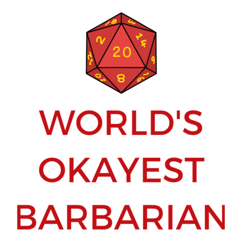 Worlds Okayest Barbarian With D20 Dice Women's V-Neck T-Shirt by cm-arts | Artistshot