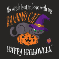 Bambino Cat   Cat Lover Not A Witch Funny Halloween Ladies Fitted T-shirt | Artistshot