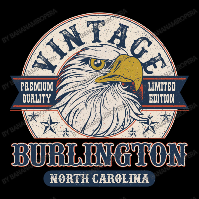 Retro Bald Eagle Burlington North Carolina Vintage Limited Edition Pocket T-shirt | Artistshot