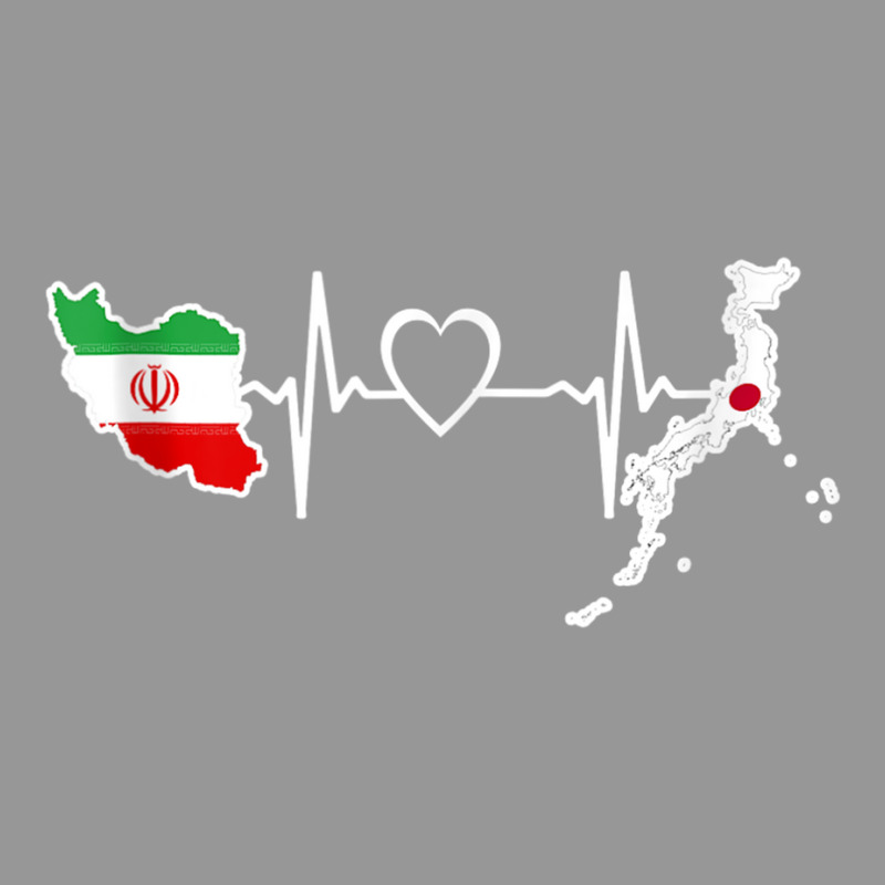 Iran Japan Flag Iranian Japanese Heartbeat Tank Top Women's V-Neck T-Shirt by cm-arts | Artistshot