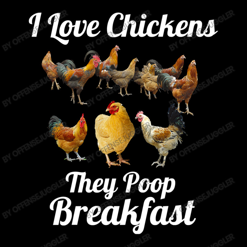 Chicken Cock I Love Chickens They Poop Breakfast Funny Chicken Farmer Adjustable Cap by offensejuggler | Artistshot