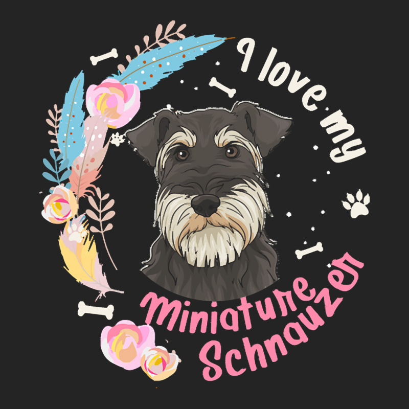 Miniature Schnauzer T  Shirt I Love My Miniature Schnauzer Dog T  Shir 3/4 Sleeve Shirt | Artistshot