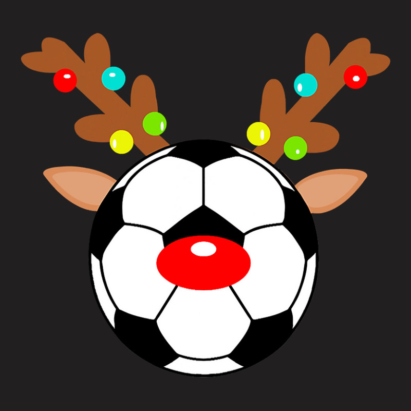 Christmas Reindeer Soccer Ball Design Sports Lover T-shirt | Artistshot