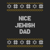 Nice Jewish Dad Ugly Hanukkah Sweater Chanukkah Jew Hannukah 3/4 Sleeve Shirt | Artistshot