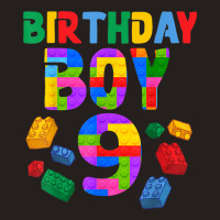 9th Birthday For Master Builder Boy 2013 Block Building Boys Tank Top | Artistshot