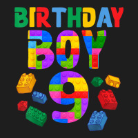 9th Birthday For Master Builder Boy 2013 Block Building Boys Classic T-shirt | Artistshot