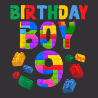 9th Birthday For Master Builder Boy 2013 Block Building Boys Vintage Hoodie | Artistshot