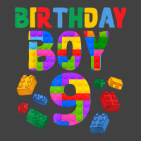 9th Birthday For Master Builder Boy 2013 Block Building Boys Vintage T-shirt | Artistshot