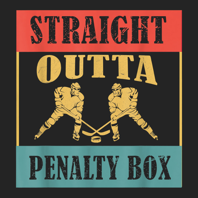 Straight Outta The Penalty Box Ice Hockey Player T Shirt 3/4 Sleeve Shirt by cm-arts | Artistshot