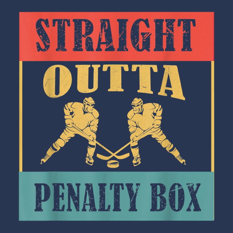 Straight Outta The Penalty Box Ice Hockey Player T Shirt Men Denim Jacket by cm-arts | Artistshot