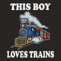 This Boy Loves Trains Train Wagon Lover S Ladies Fitted T-shirt | Artistshot