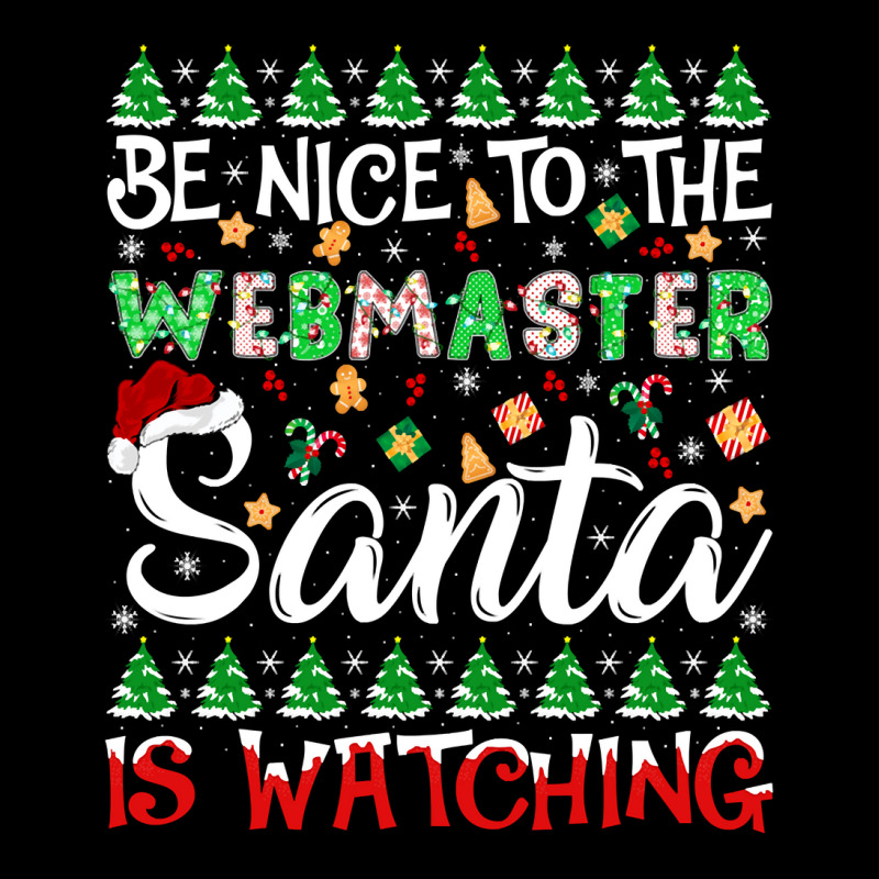 Be Nice To Webmaster Santa Is Watching Webmaster Christmas Pullover Ho Cropped Hoodie | Artistshot