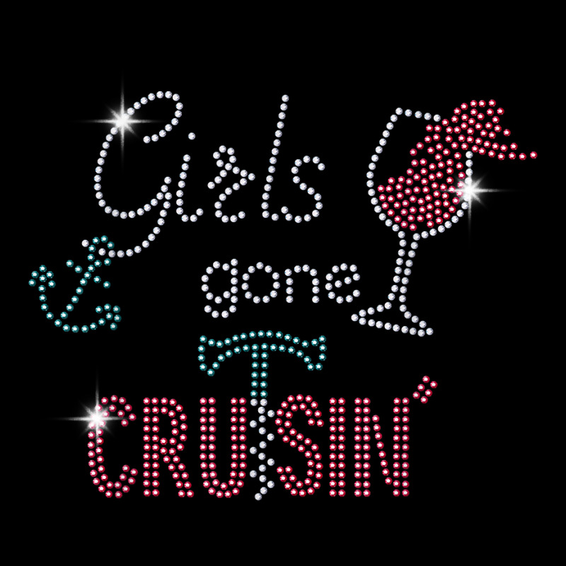 Girls Gone Cruisin Pink Wine Bling Rhinestone Tee For Woman T Shirt Toddler Sweatshirt by claudettemeskqx | Artistshot