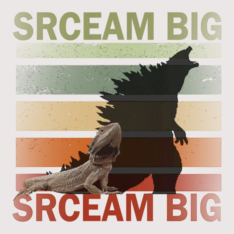 Scream Big. Lucky Lizard With Dinosaur Shadow For Pet Lover Long Sleev Pocket T-shirt | Artistshot