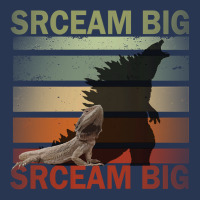 Scream Big. Lucky Lizard With Dinosaur Shadow For Pet Lover Long Sleev Men Denim Jacket | Artistshot