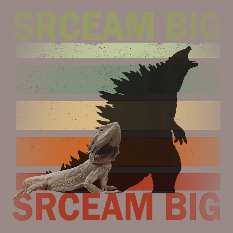 Scream Big. Lucky Lizard With Dinosaur Shadow For Pet Lover Long Sleev Vintage T-shirt | Artistshot