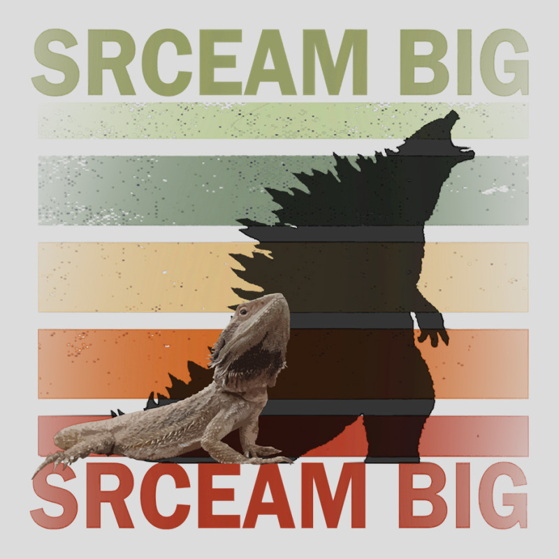 Scream Big. Lucky Lizard With Dinosaur Shadow For Pet Lover Long Sleev Men's Polo Shirt | Artistshot