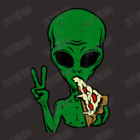 Alien Pizza Eating Peace Space Area-51 Halloween Racerback Tank | Artistshot