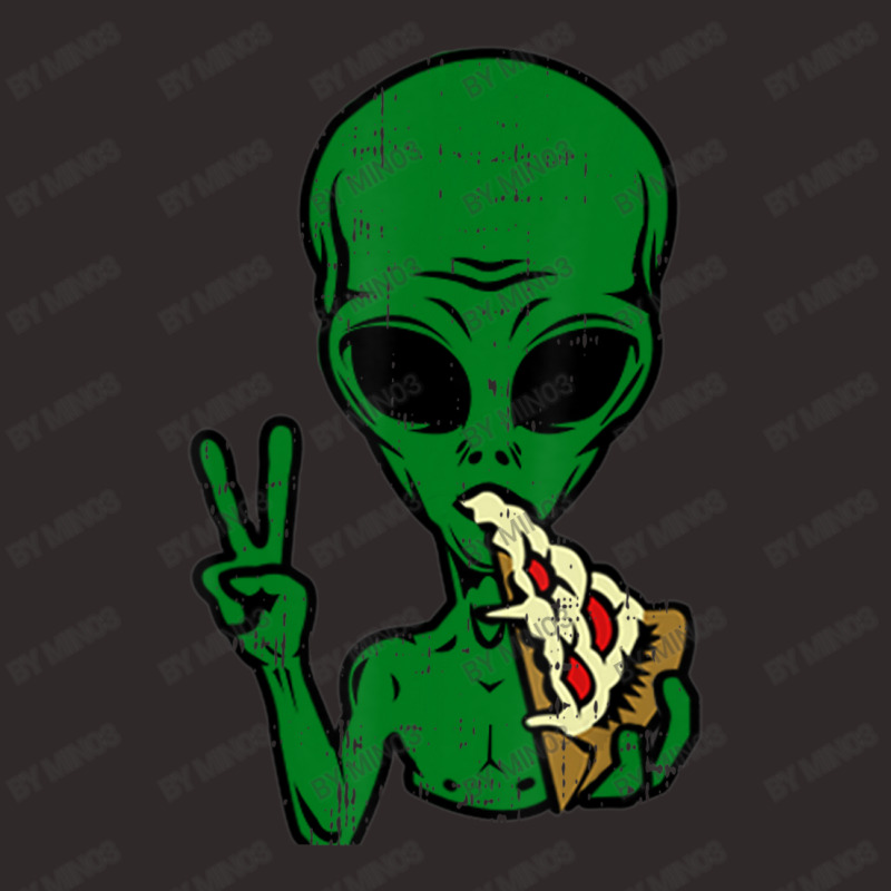 Alien Pizza Eating Peace Space Area-51 Halloween Racerback Tank by Min03 | Artistshot