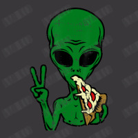 Alien Pizza Eating Peace Space Area-51 Halloween Ladies Curvy T-shirt | Artistshot