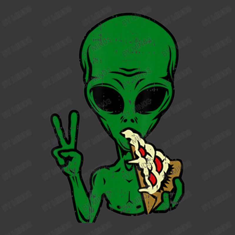 Alien Pizza Eating Peace Space Area-51 Halloween Ladies Curvy T-Shirt by Min03 | Artistshot