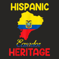 Ecuador Map Ecuador Flag Hispanic Heritage Latin Month T Shirt Ladies Fitted T-shirt | Artistshot